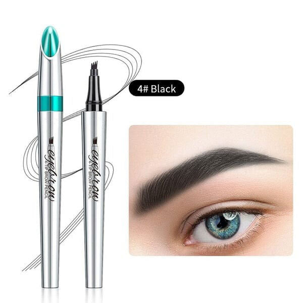 3D Waterproof Microblading Eyebrow Pen 4 Fork Tip Tattoo Pencil